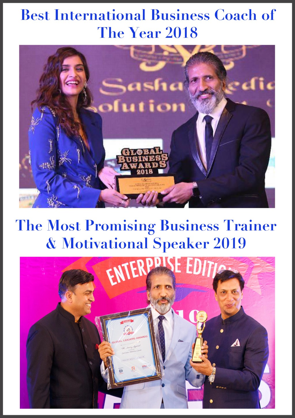 Awards to Anurag Aggagrwal | Business Coach | Public Speaking Trainer | Motivational SPeaker